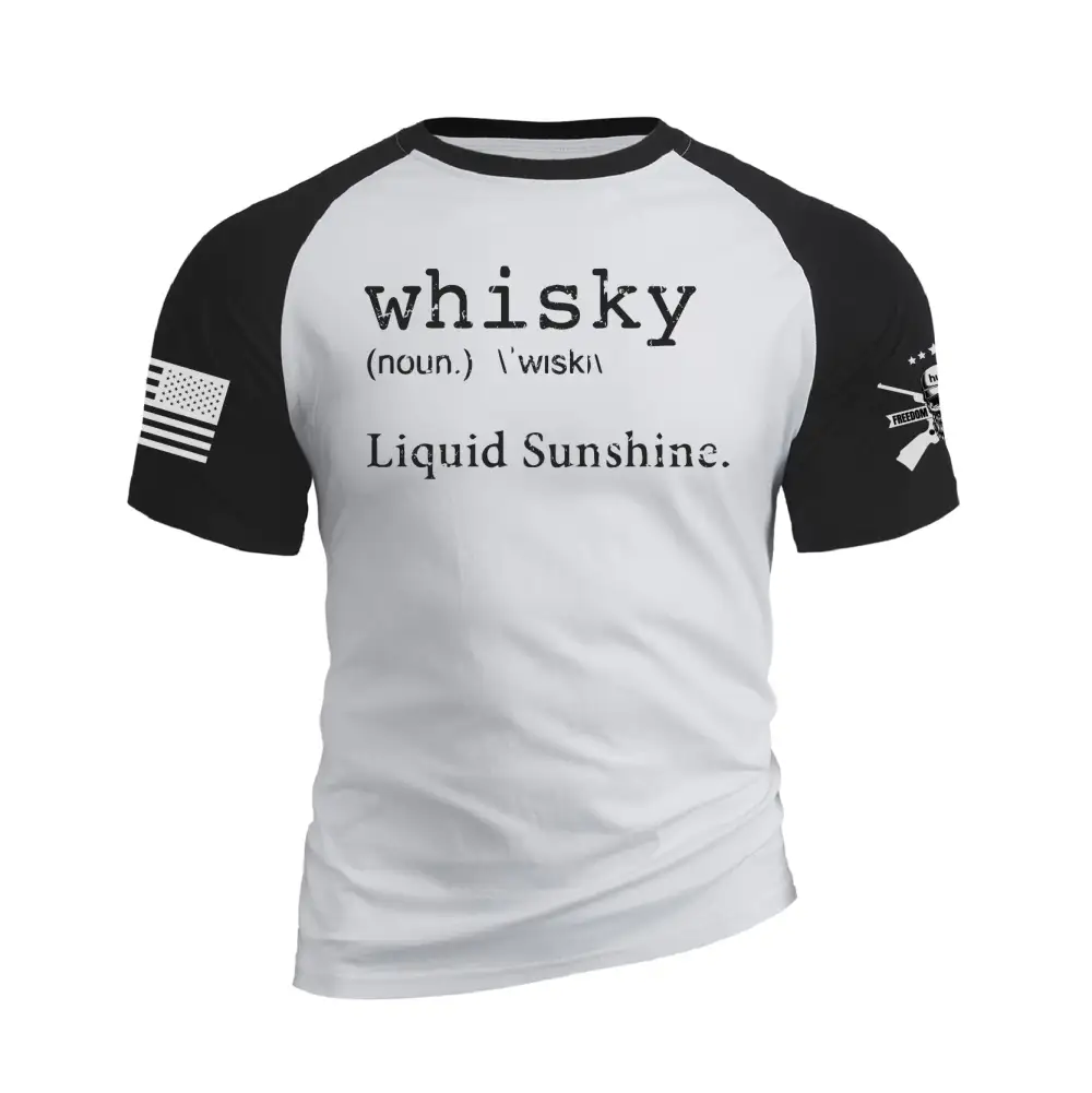 WHISKY LIQUID SUNSHINE RAGLAN GRAPHIC TEE