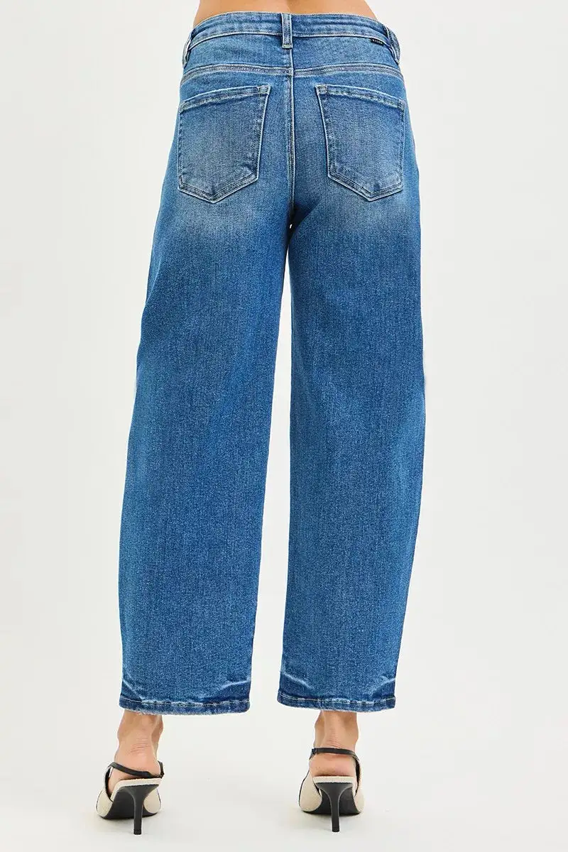 Classic Barrel Leg Denim Jeans