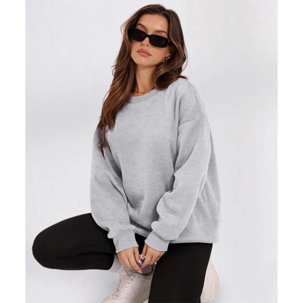 Womens Oversized Sweatshirts Crewneck Long Sleeve