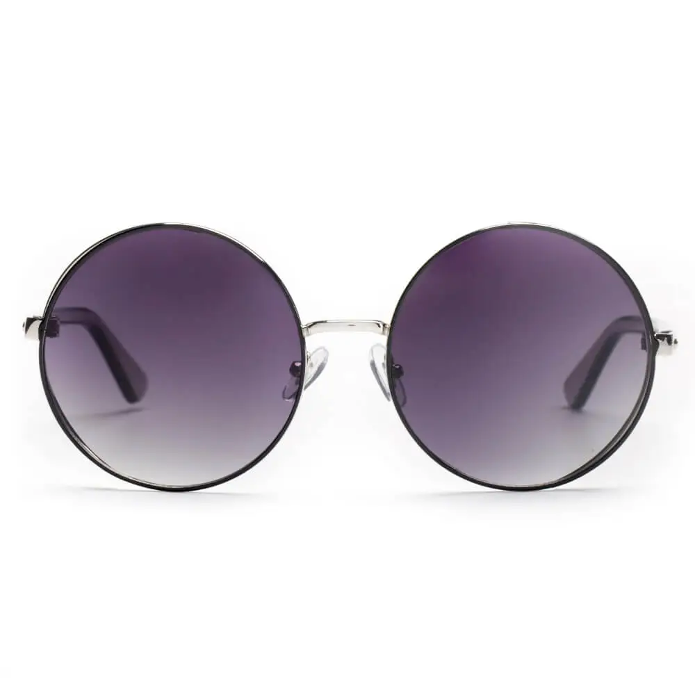 Rhinestone Round Frame Sunglasses