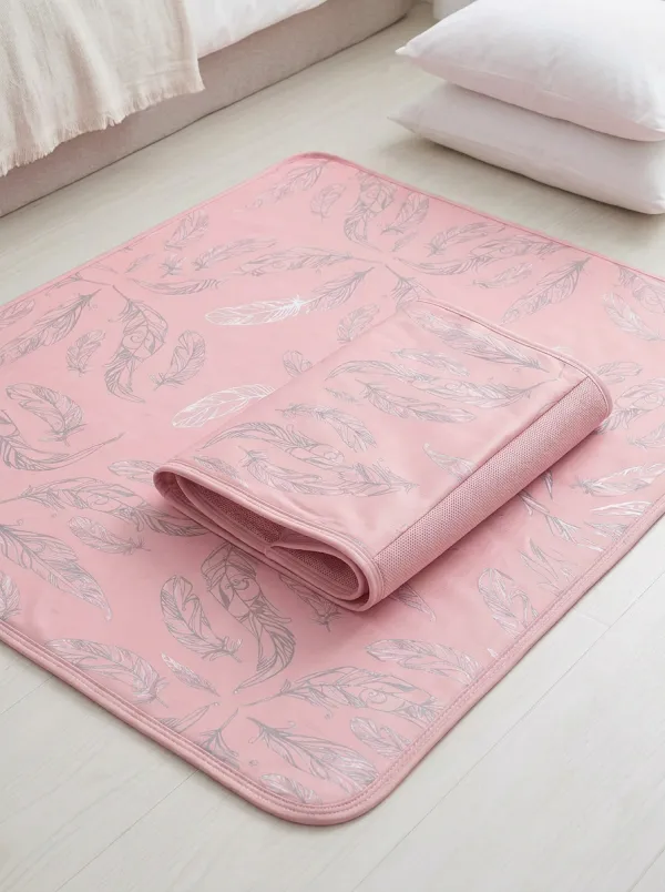 Portable Cooling Feather Pattern Pattern Cooling Mat