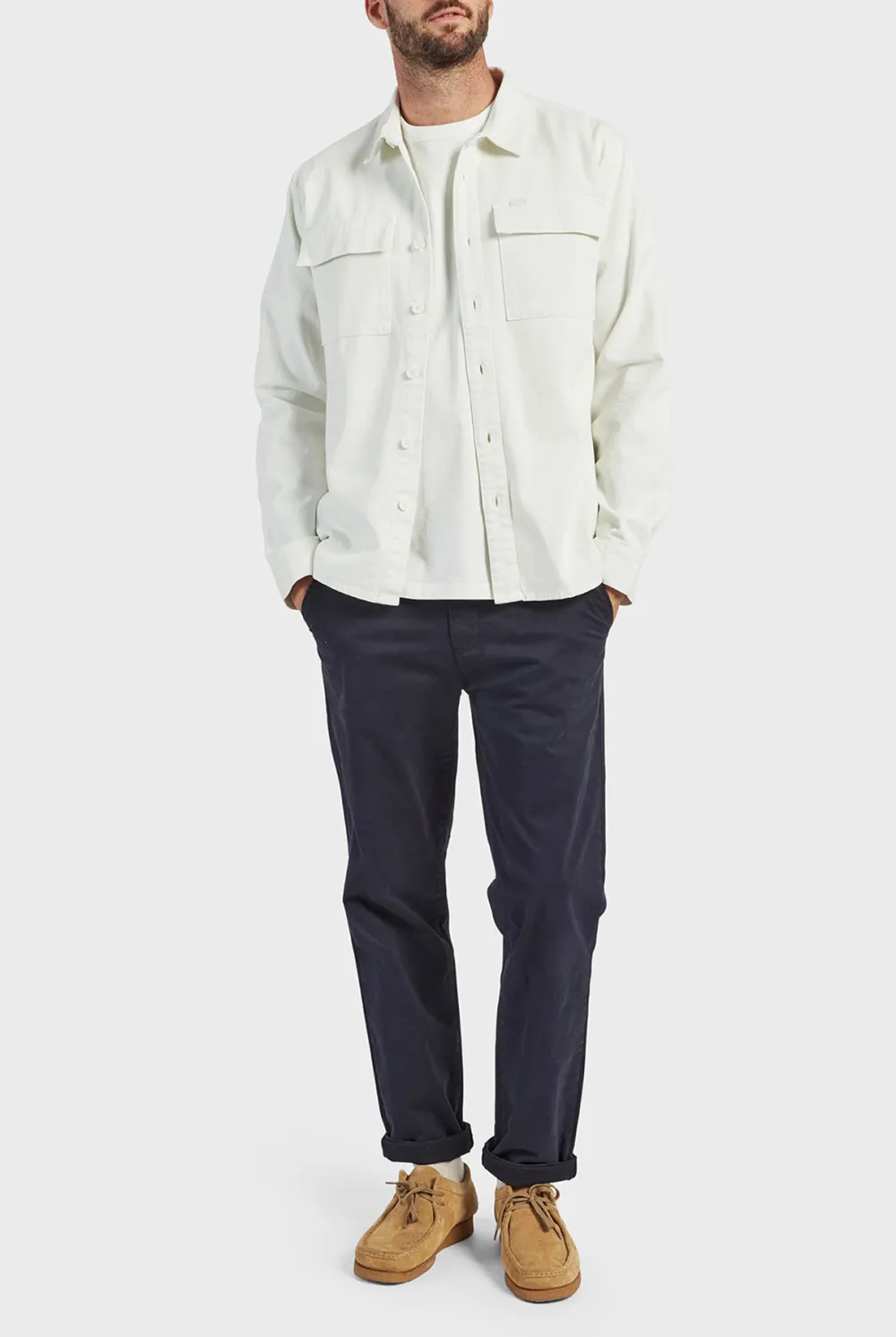 Essential Overshirt-Aloe beige
