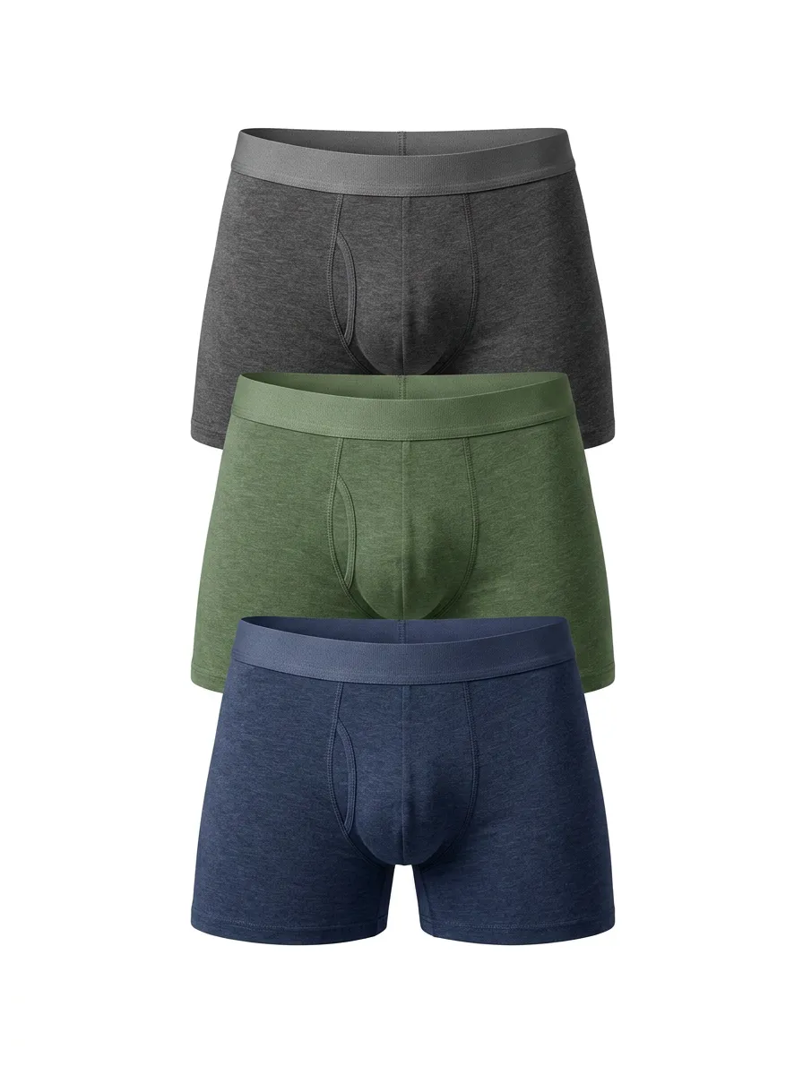 Western Cotton Basic Men's Three-Pack Boxer Briefs
