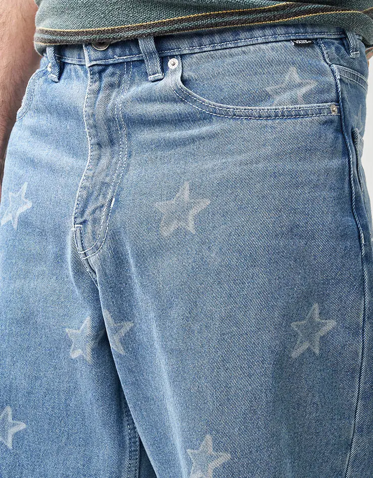 Classic Stone Washed Baggy Denim Jeans