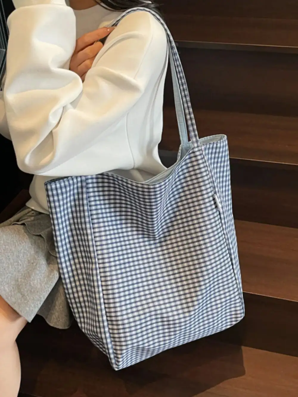 Plaid Tote Bag
