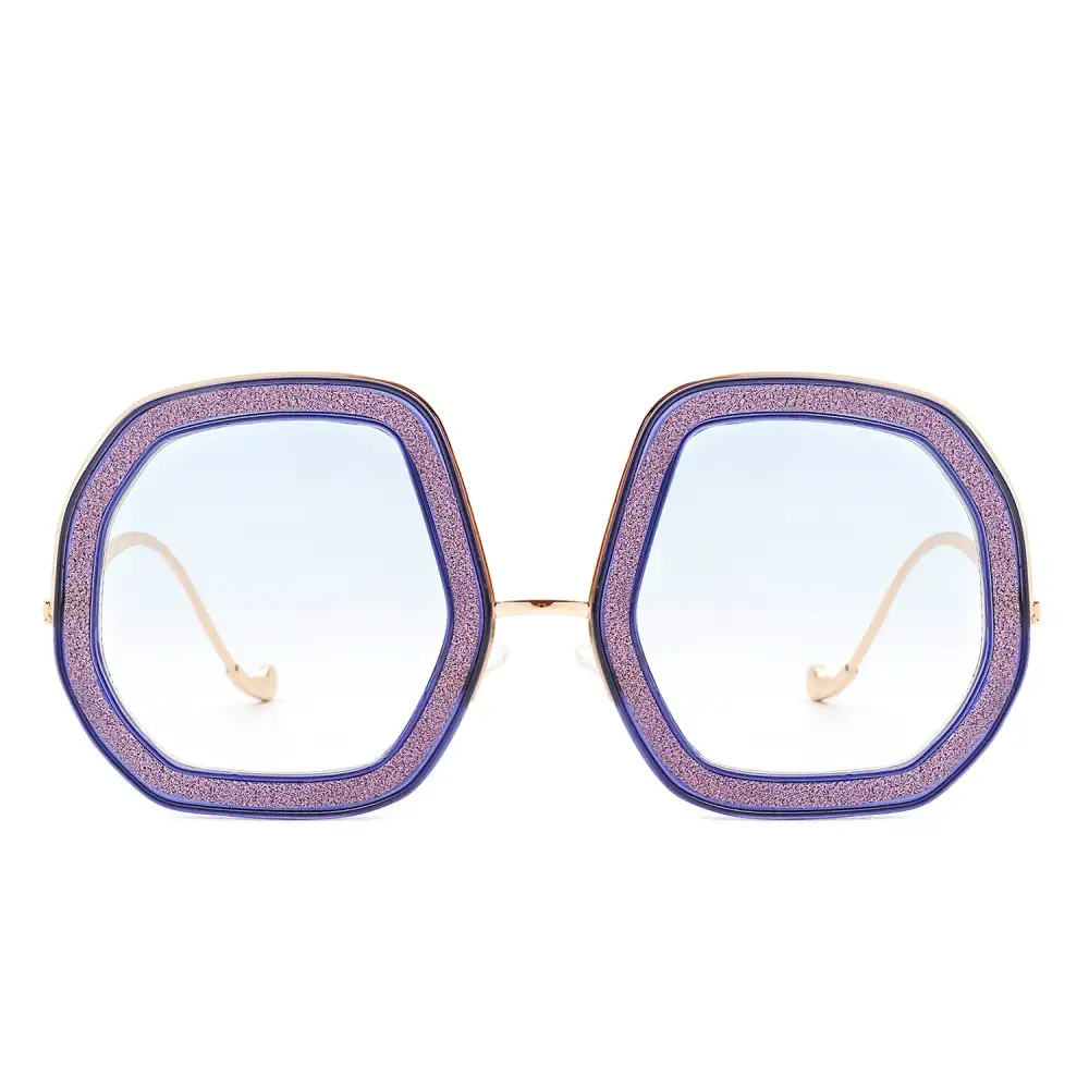 Round Geometric Frame Sunglasses