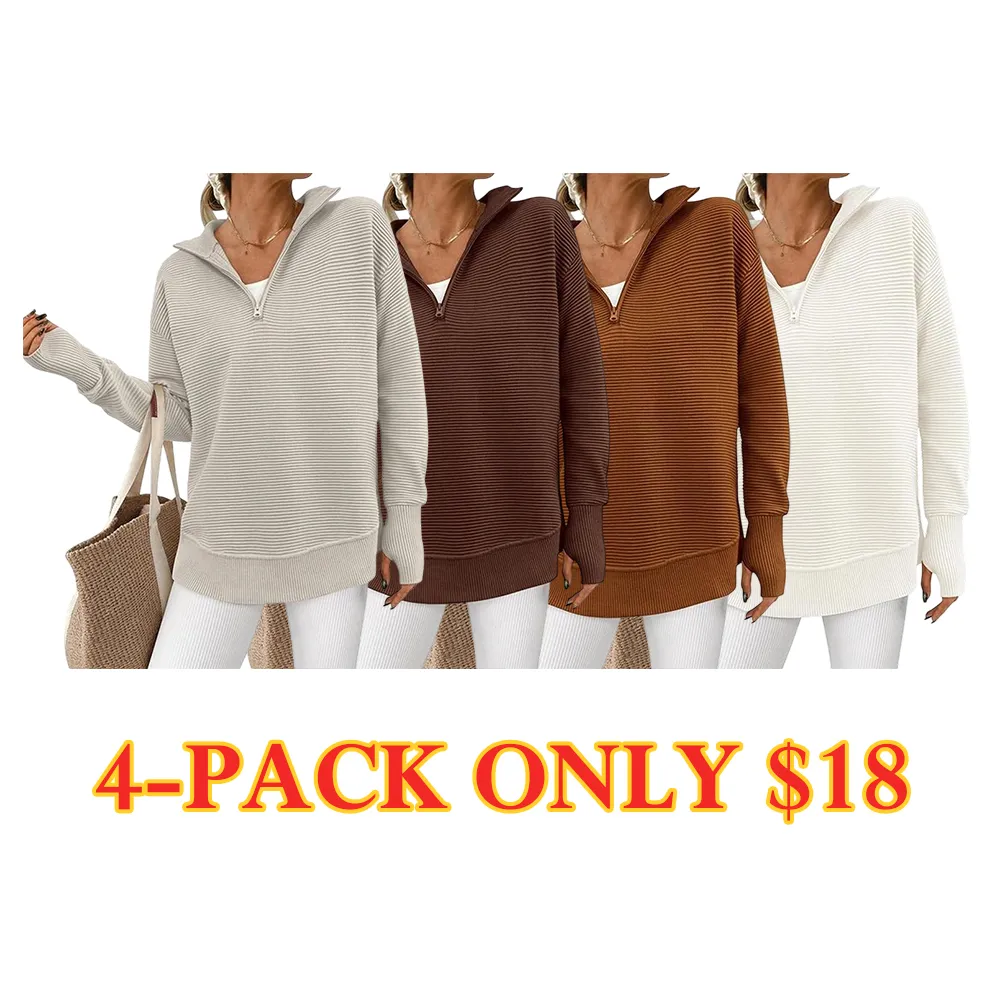 Ultimate Cozy V-Neck Ribbed Knit Pullover – All-Season Comfort & Style