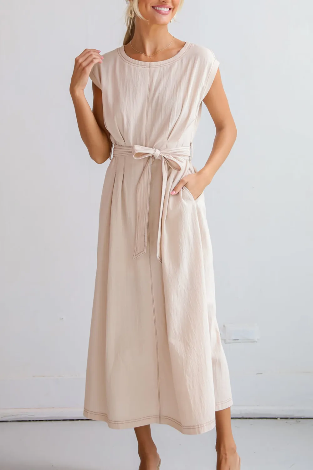 Natural Midi Dress