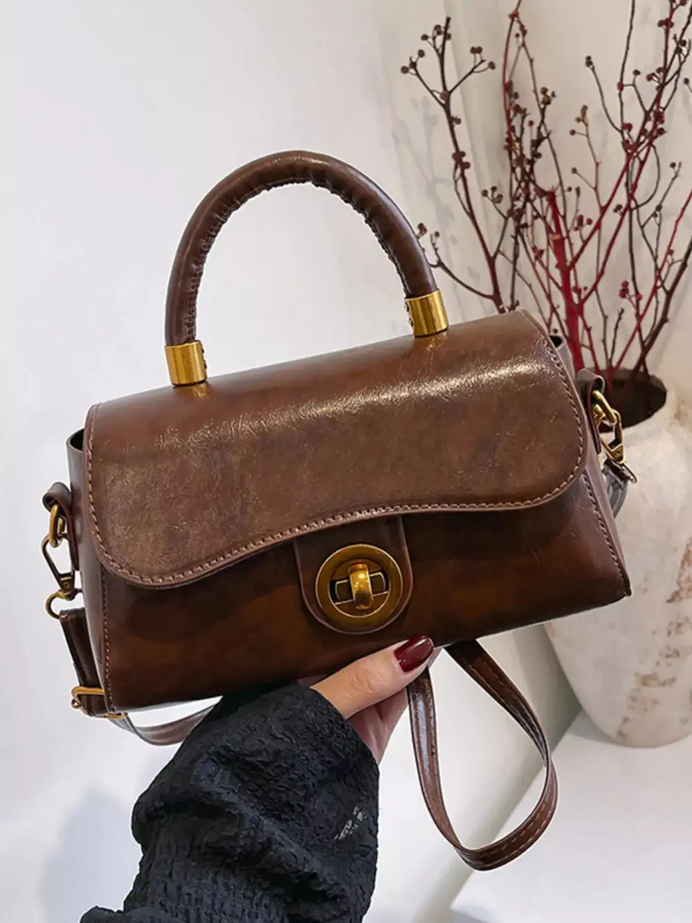 Top Handle Crossbody Bag