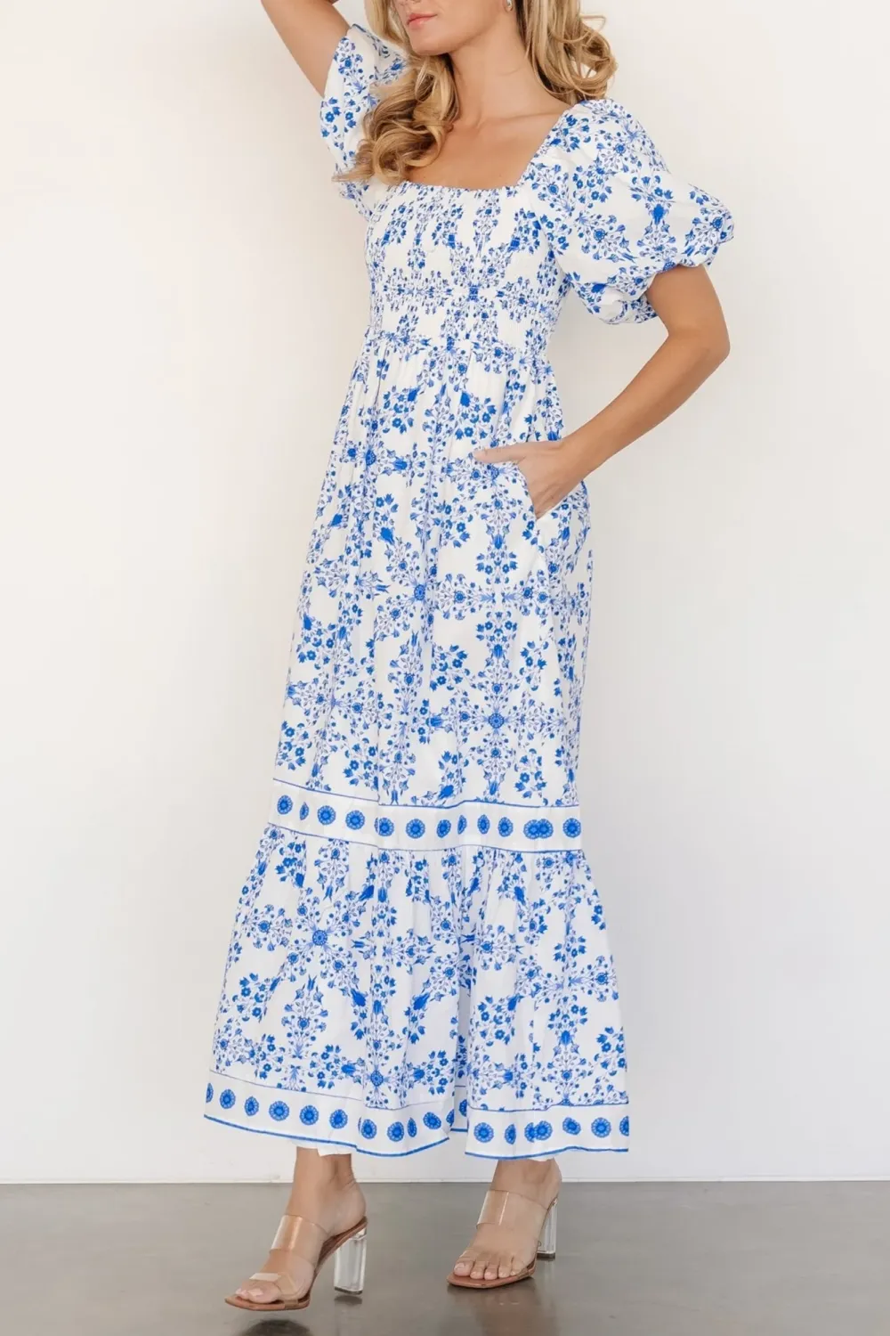 Retro Art Polka Dot High Waist Dress