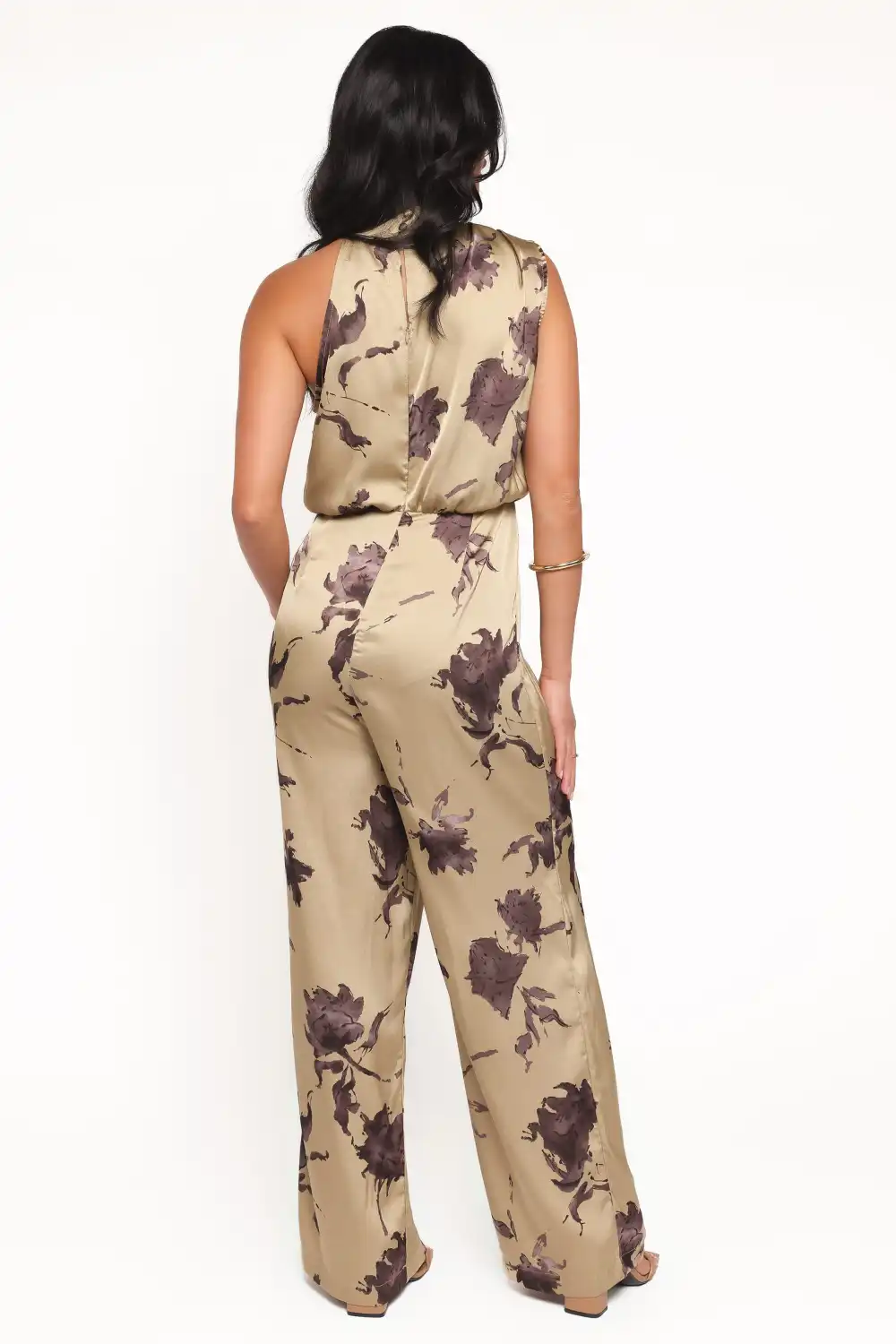 Classic Wide-Leg Sleeveless Floral Printed Jumpsuit