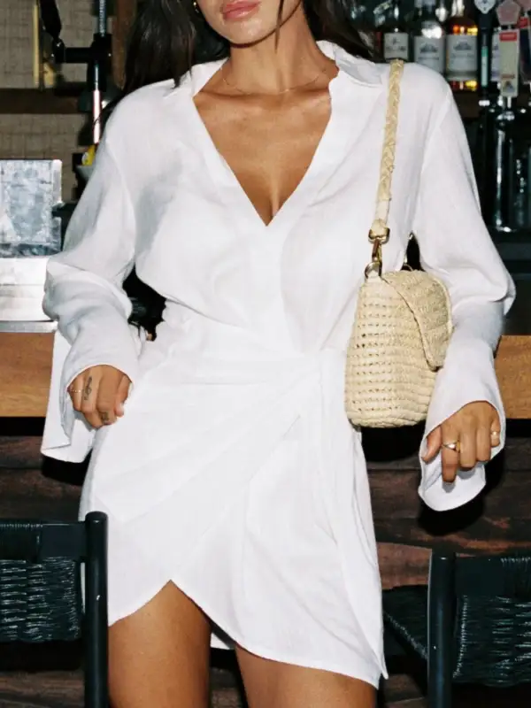 Clean Line Long Sleeve Dress