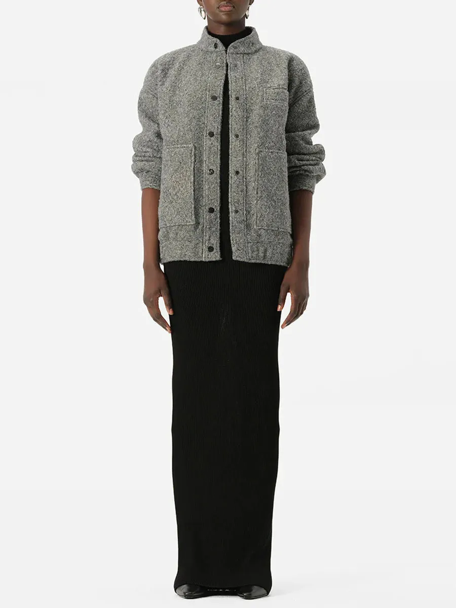 POCKETED DROPPED SHOULDER JACKET