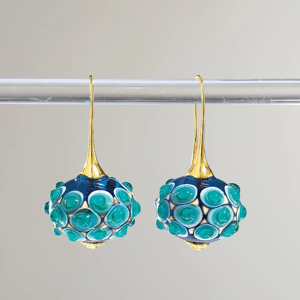 Glass Modern Drop Earrings