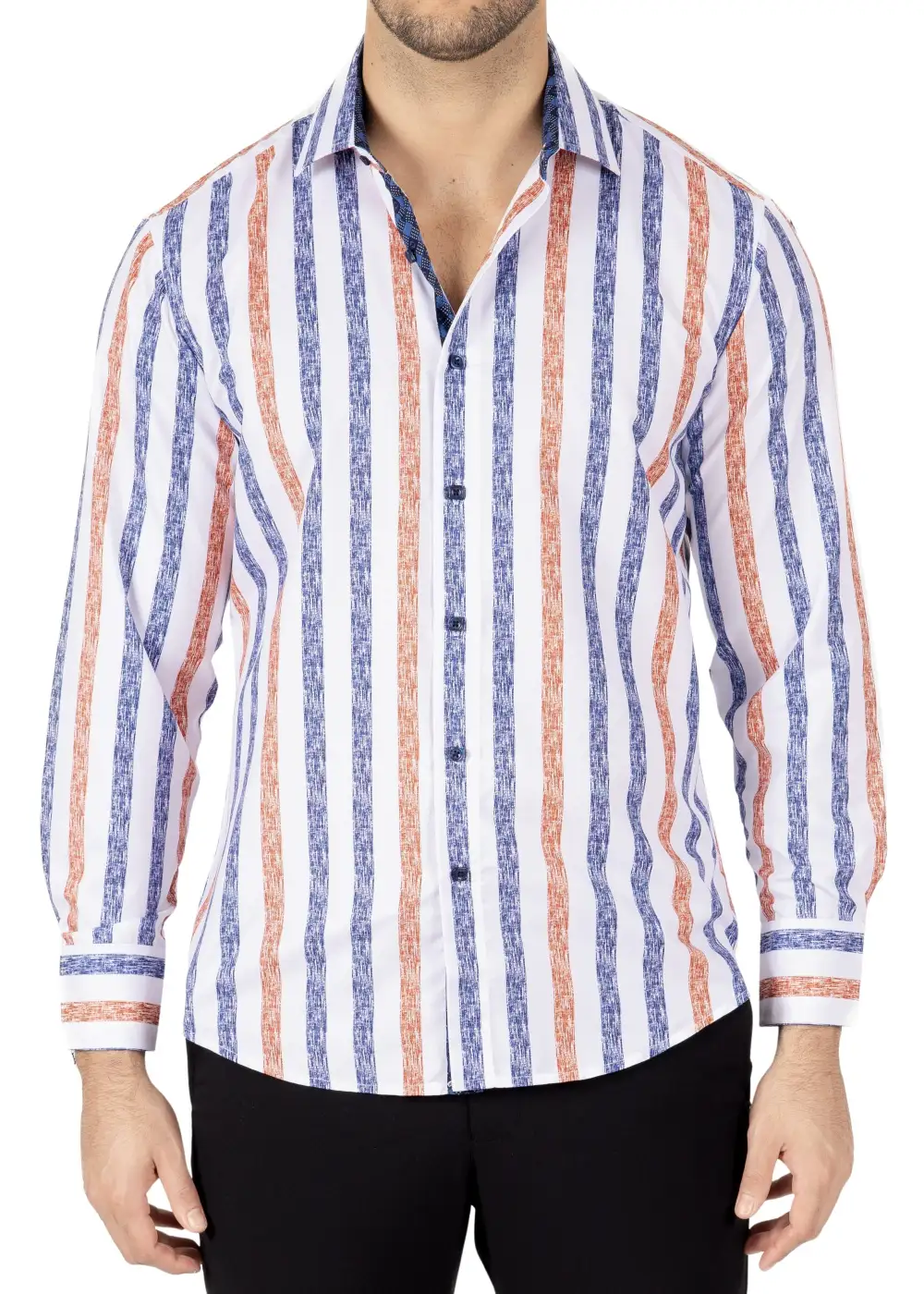 Open Collar Long Sleeve Button Shirt