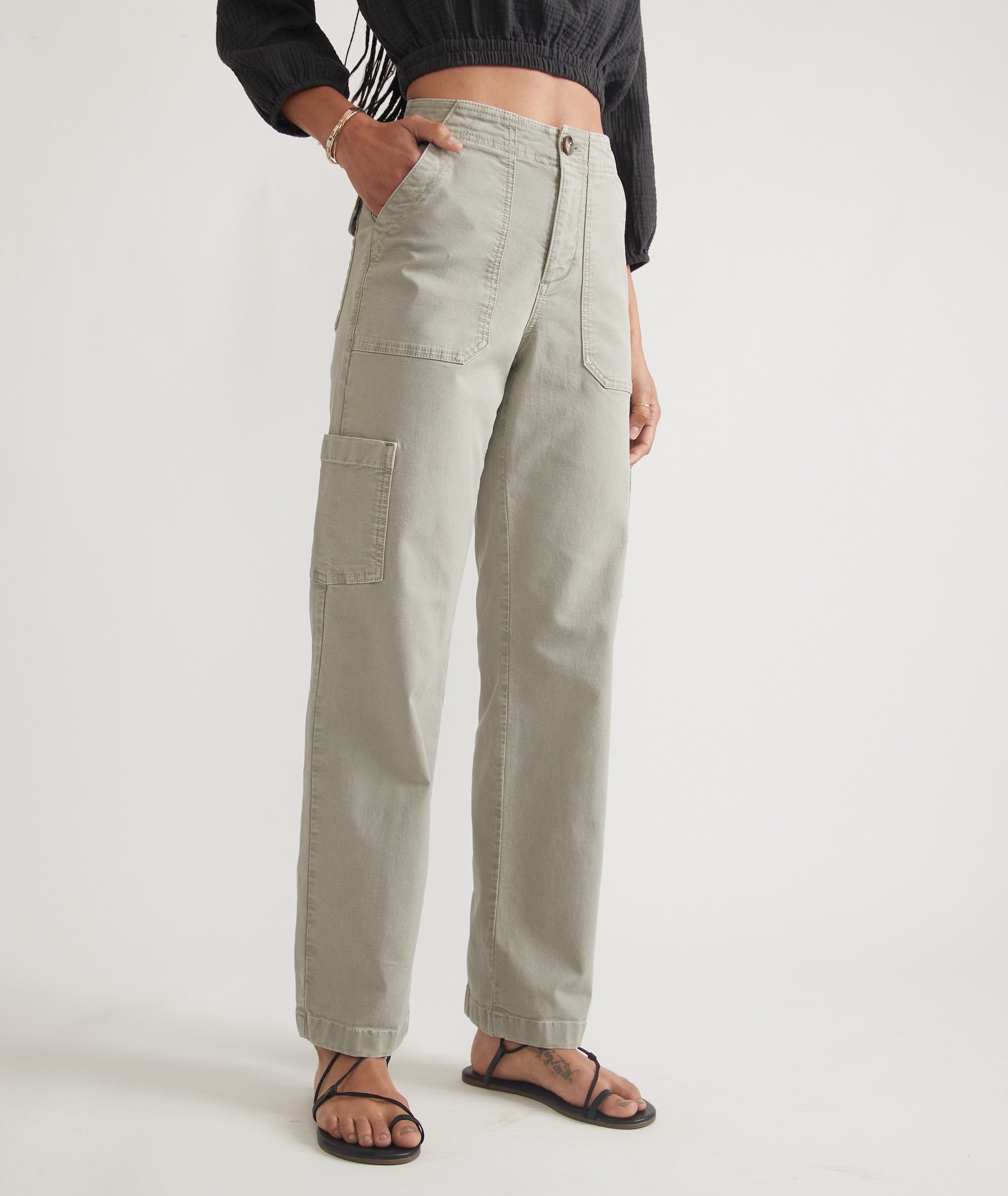 Khaki Cargo Utility Pants