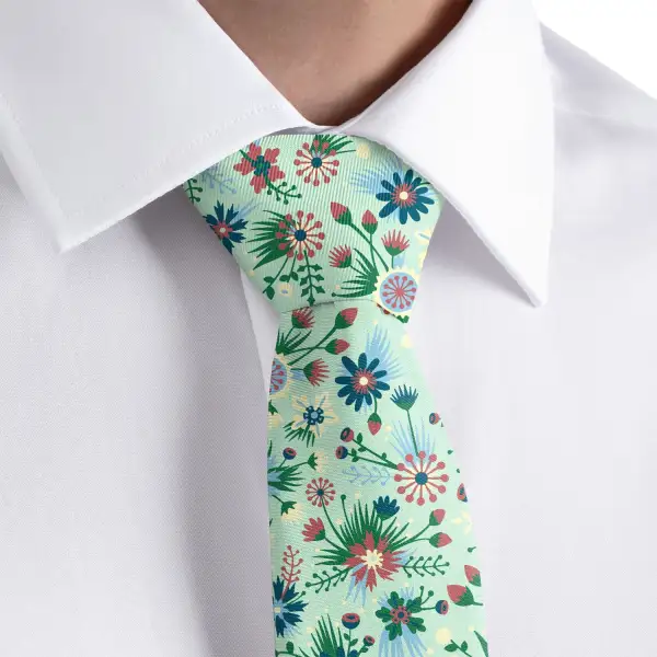 Elegant Floral Design Necktie