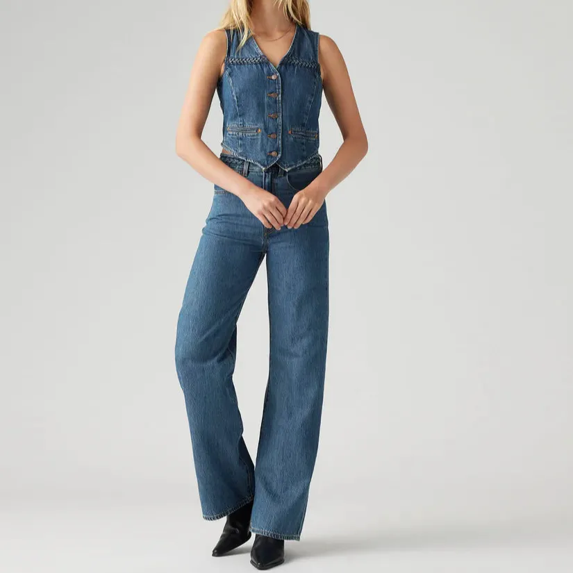 Women's Structured Wide Leg Jeans