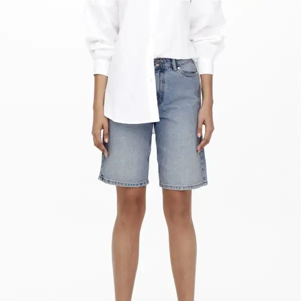 Denim High-Waist Cotton Women's Shorts