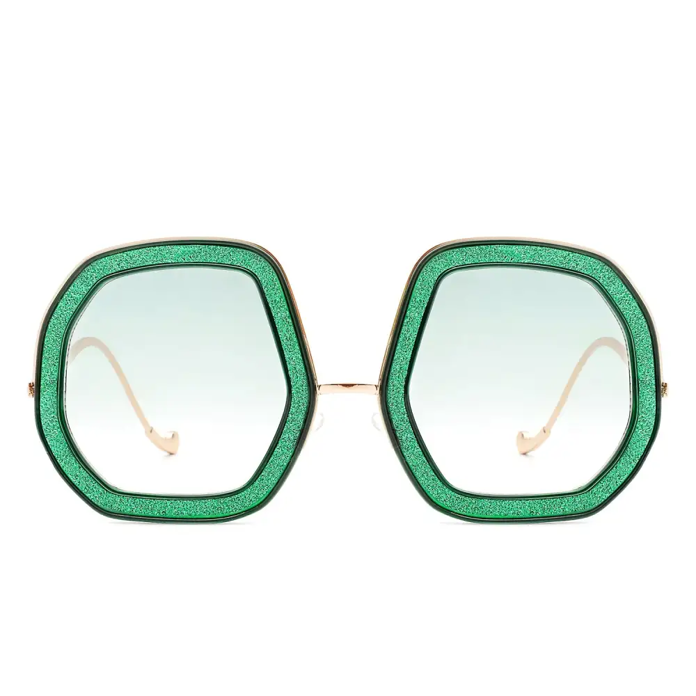 Round Geometric Frame Sunglasses