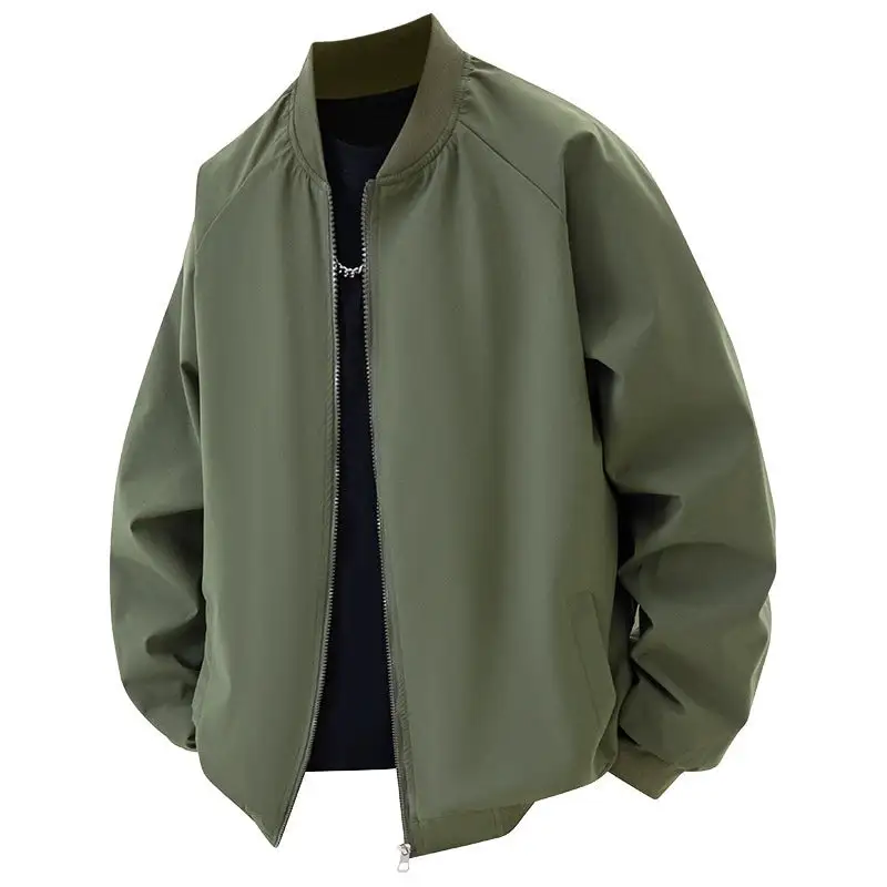 Minimal Zip-Up Bomber Jacket
