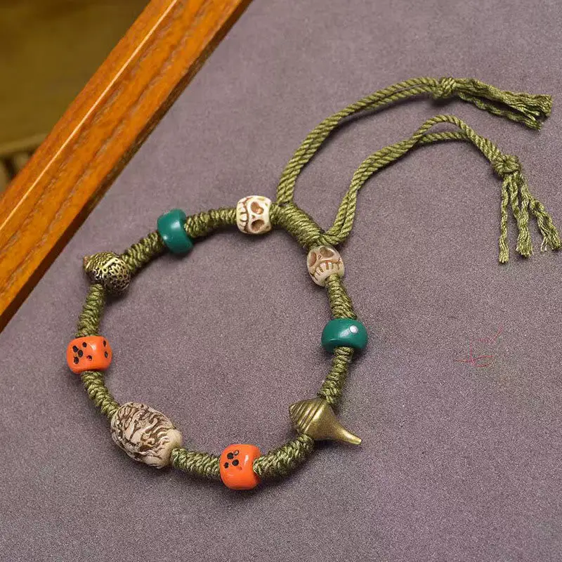 Dragon Pattern Dice Handmade Rope Bracelet
