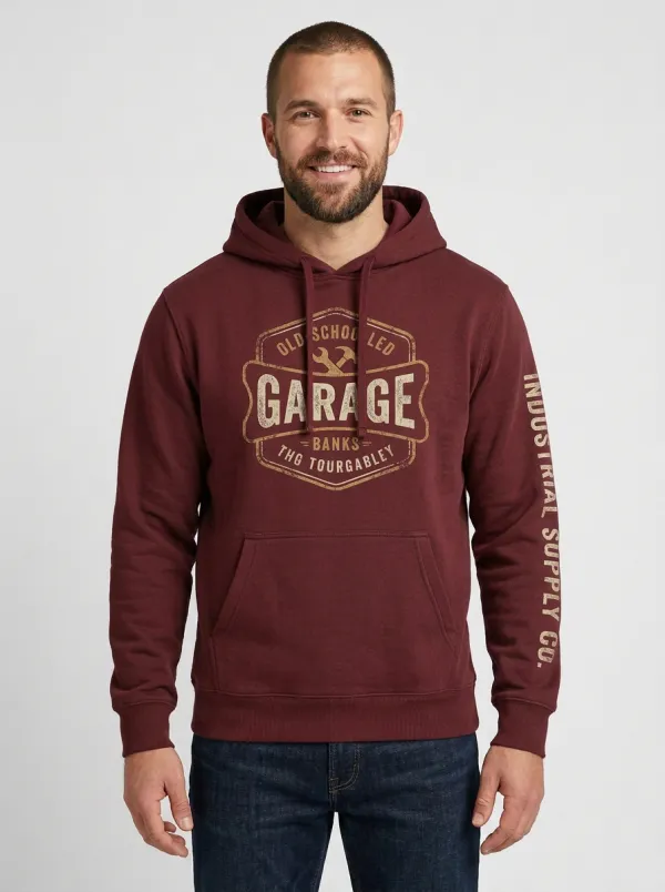 Men's Mechanic Garage Old School Graphic Hoodie