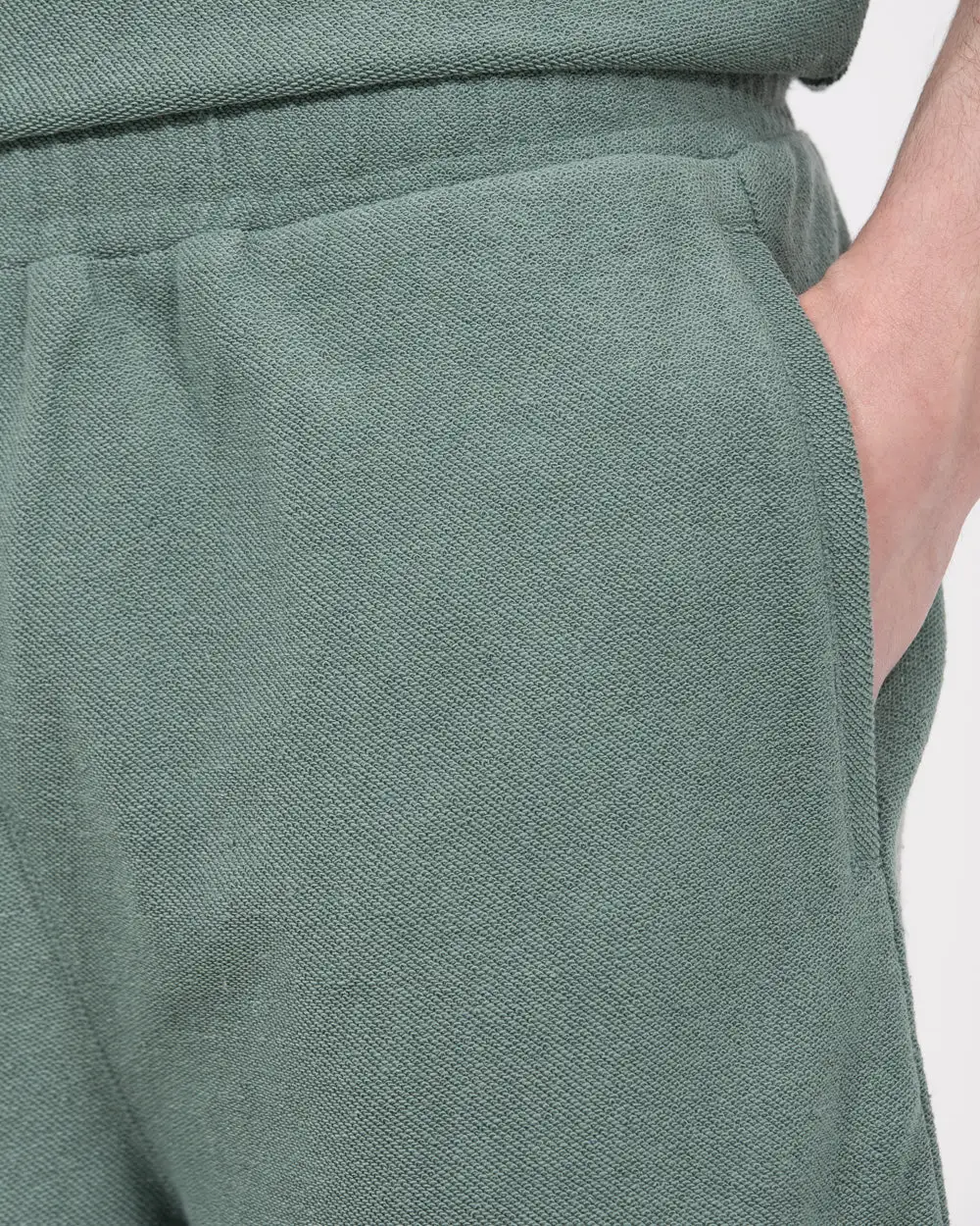 Relaxed Textured Drawstring Shorts