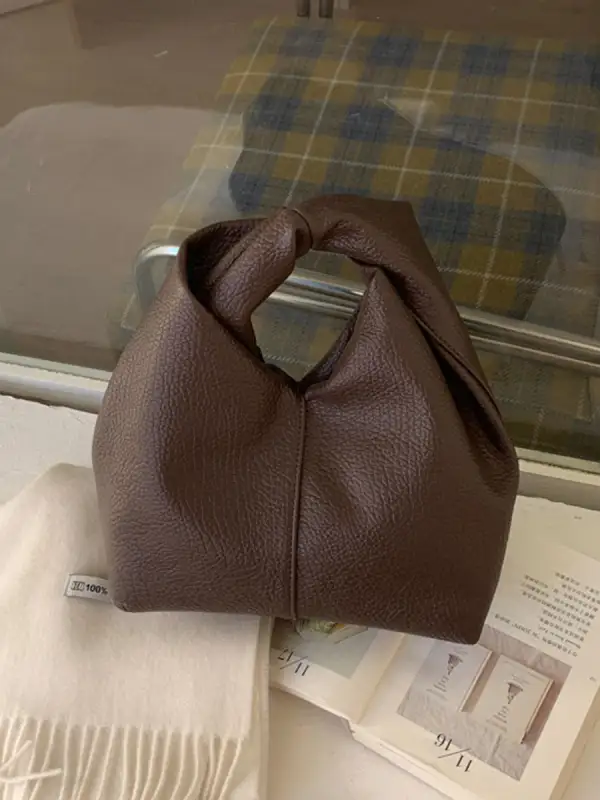 Pleated Twist Evening Clutch Bag