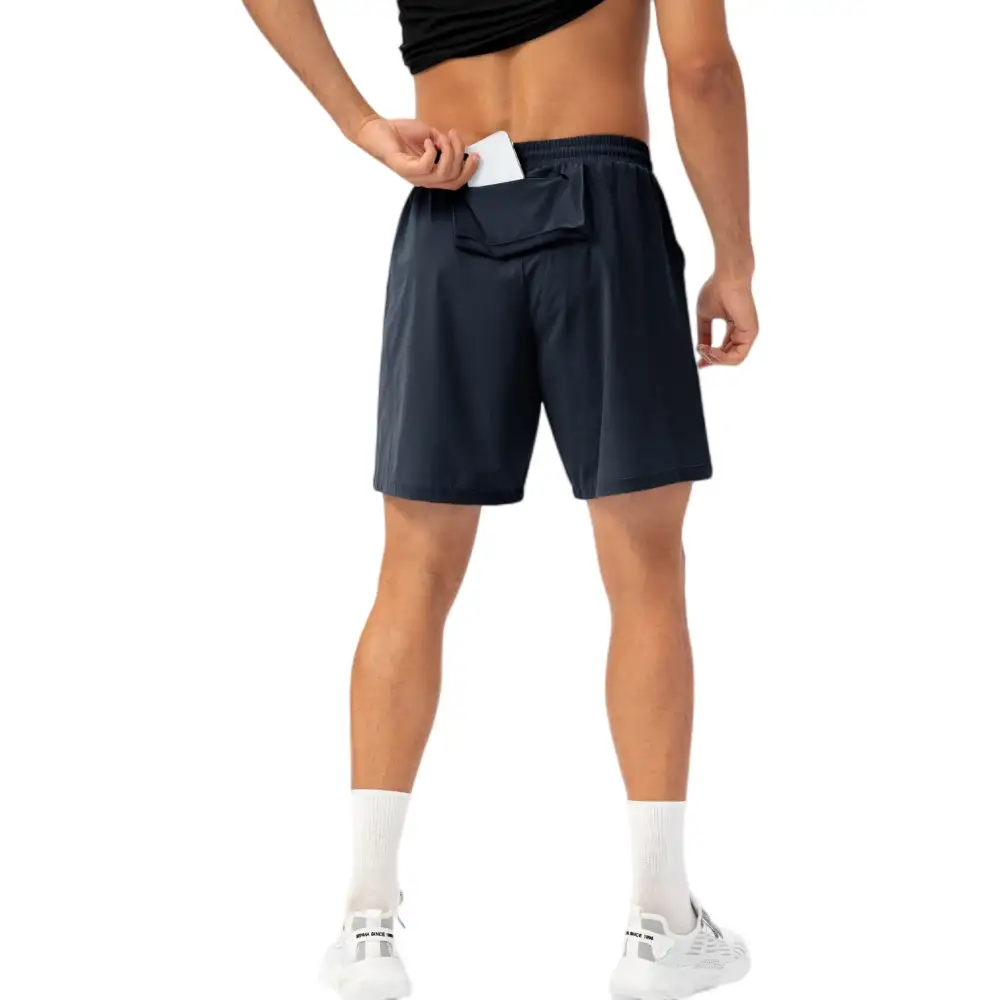Refined Drawstring Elastic-Waist Side-Pocket Lightweight Men's Athletic Shorts