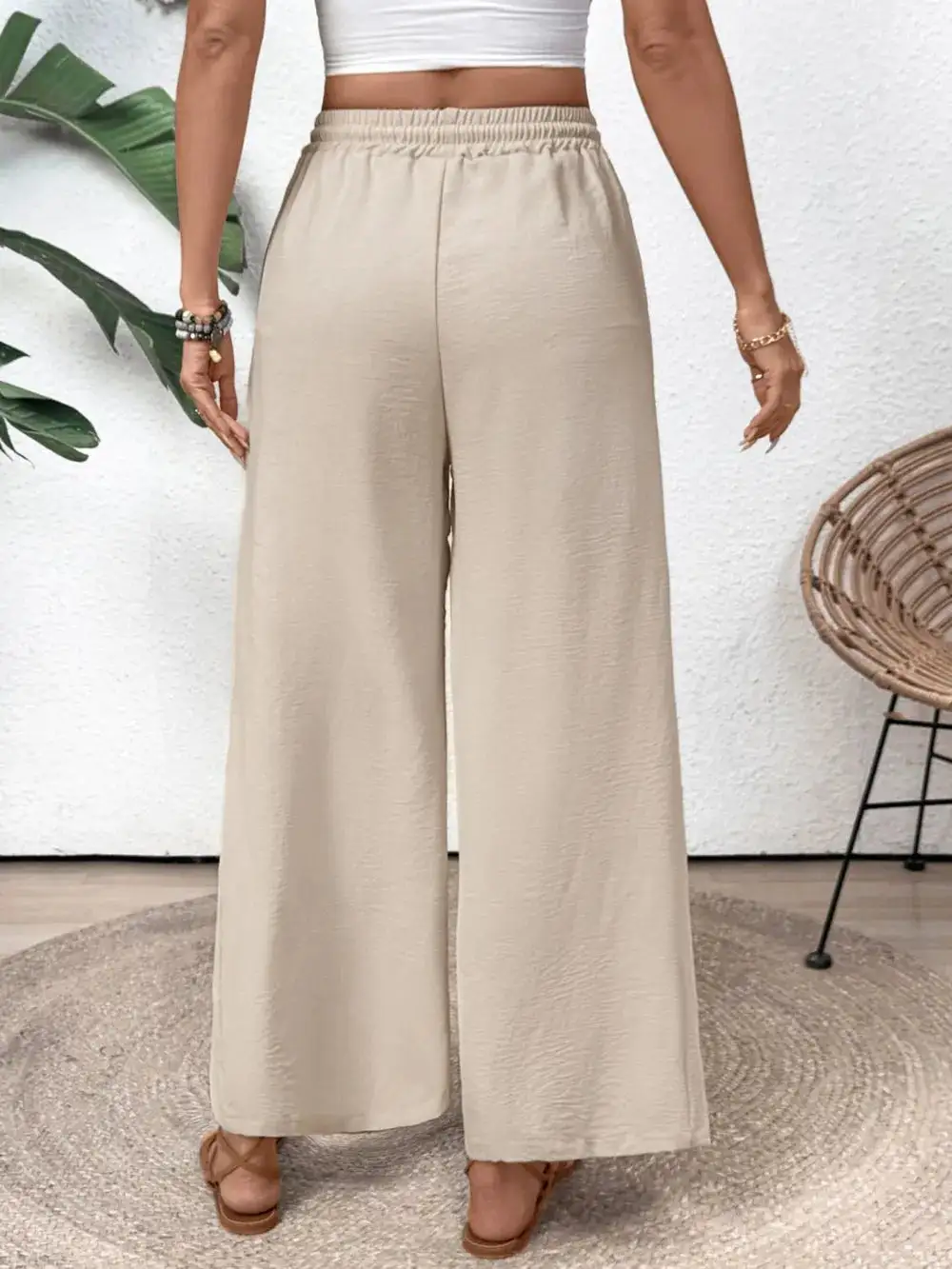 Flowy Wide Leg Drawstring Pants