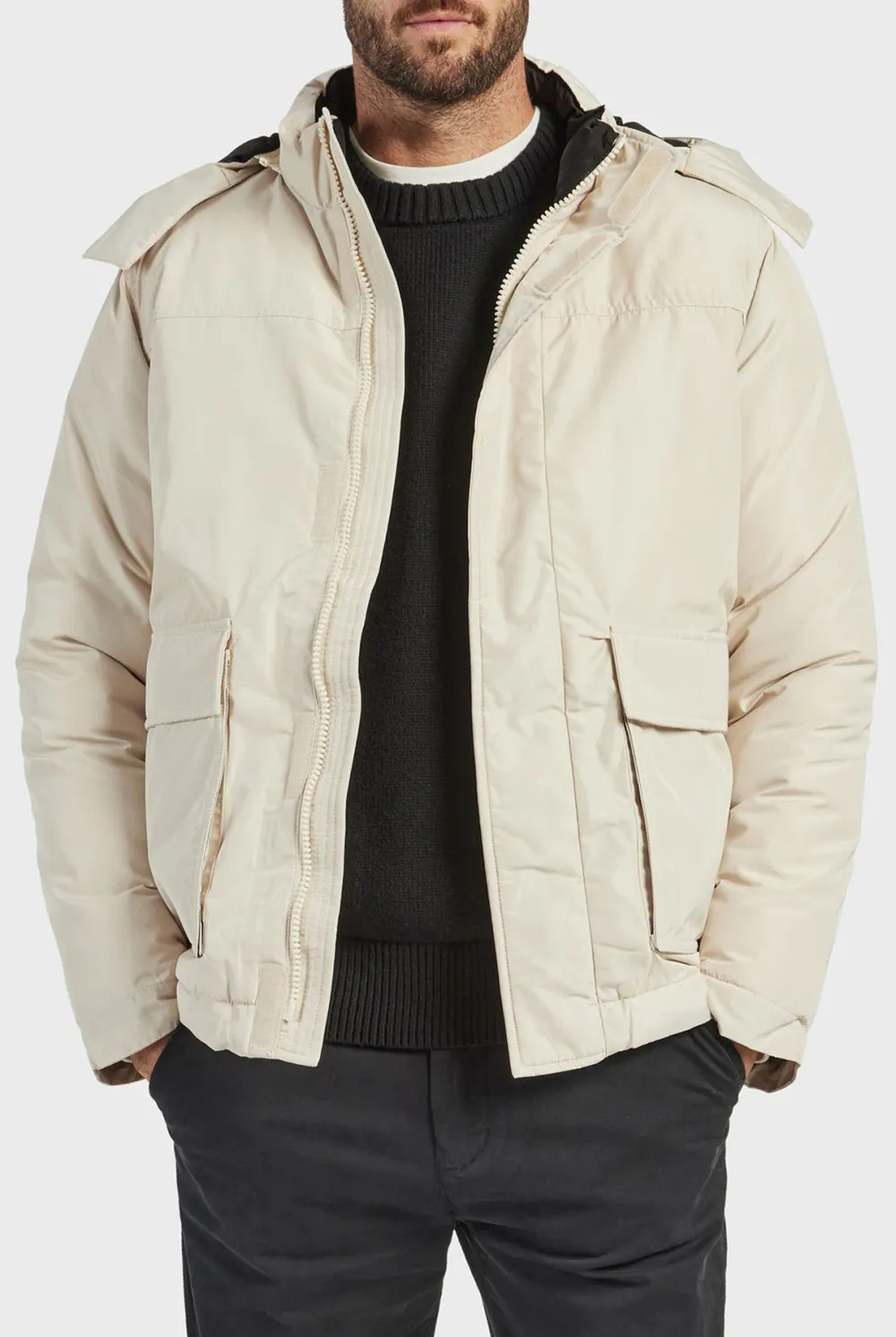 Oregon Puffer Jacket-Macadamia