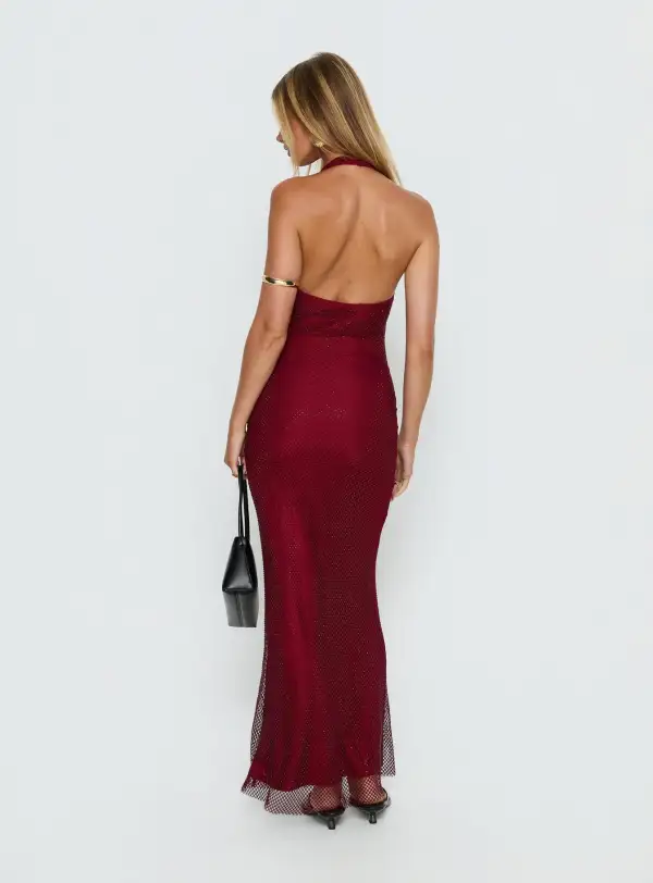 Simple Statement Halter Maxi Dress