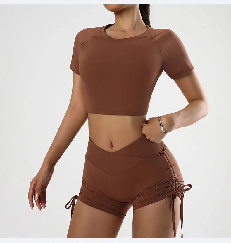 Yoga Top and Shorts Active Set