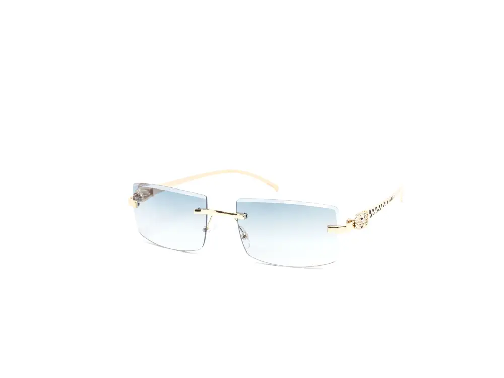 12-Pack Bold Rimless Square Cat-Eye Gradient Sunglasses