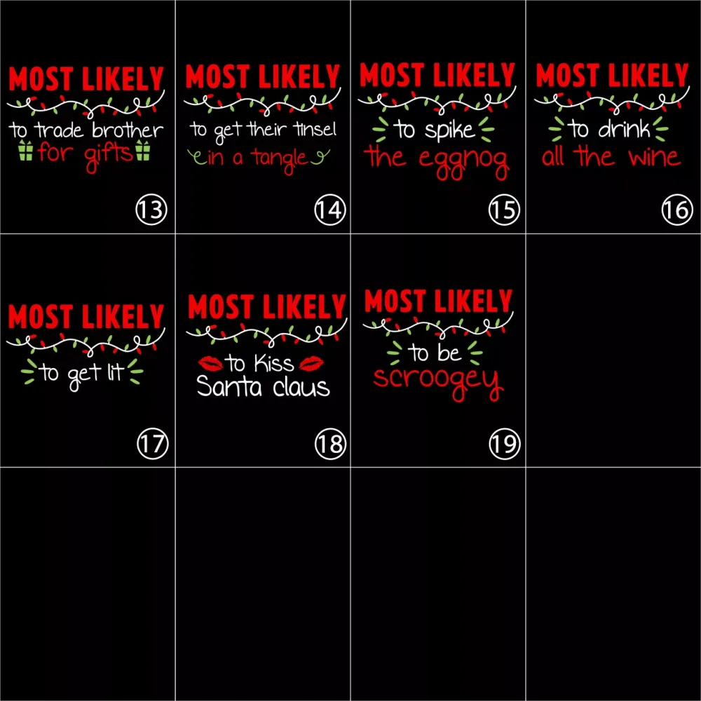 Most Likely Rattan Christmas Family Matching Pajamas（customizable）