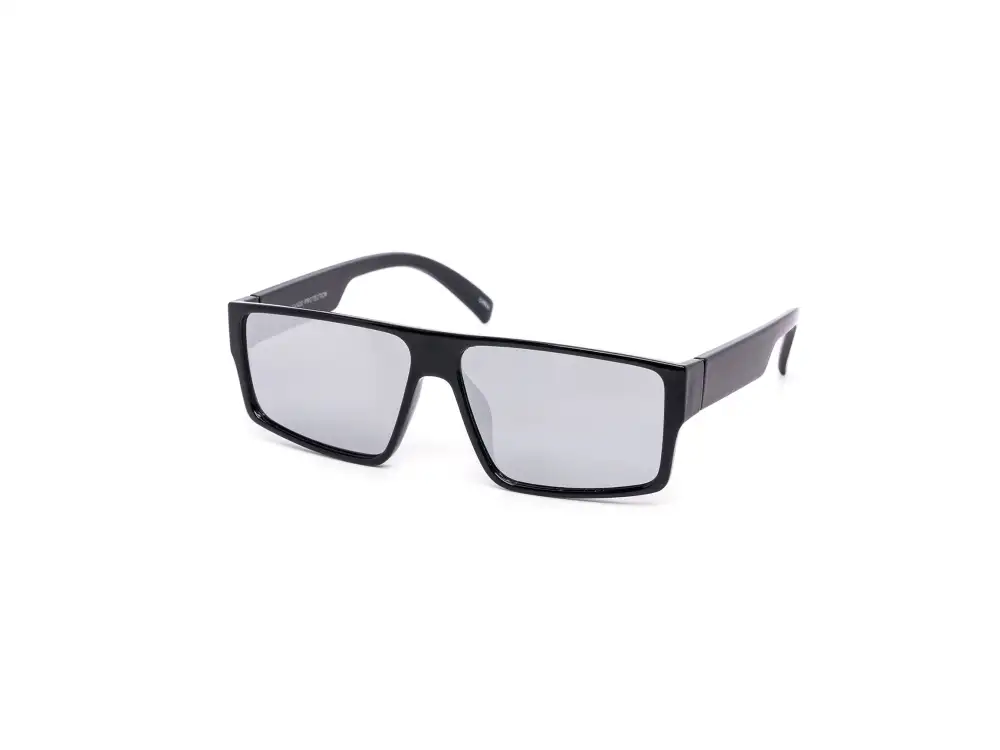 12-Pack All-Black Classy Wraparound Square Burnt Mirror Sunglasses