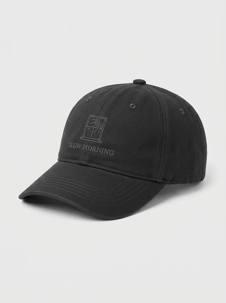 Refined Slow-Morning Window-Motif Printed Unisex Baseball Cap