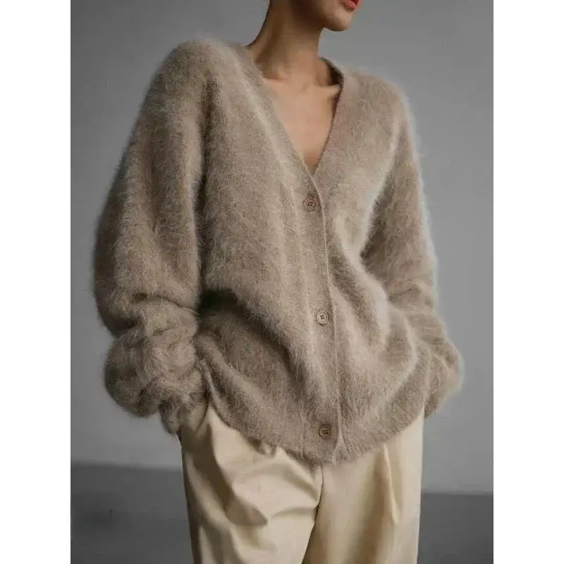 Cozy Mohair Knit Cardigan