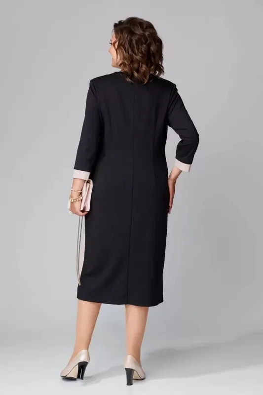 Elegant V-neck Midi Dress