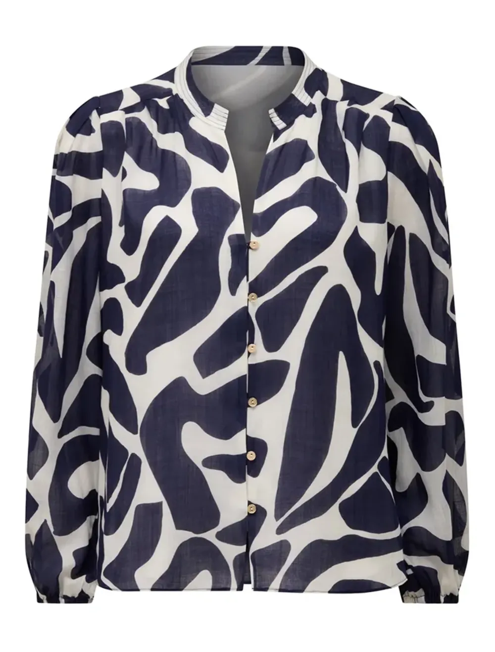 Long Sleeve Random Printing Blouse