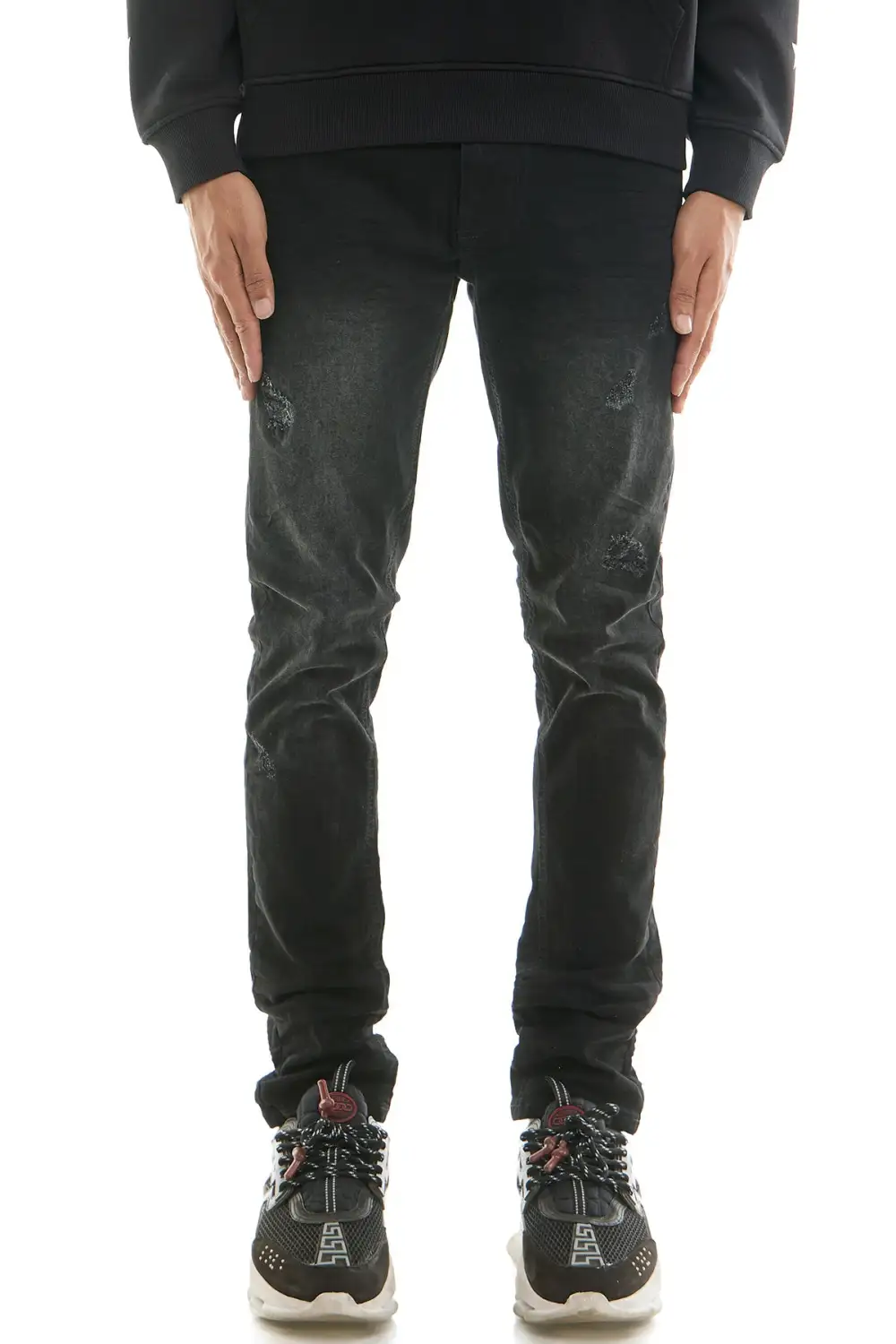Men's Streetwear Skinny Distressed Stretch Jeans
