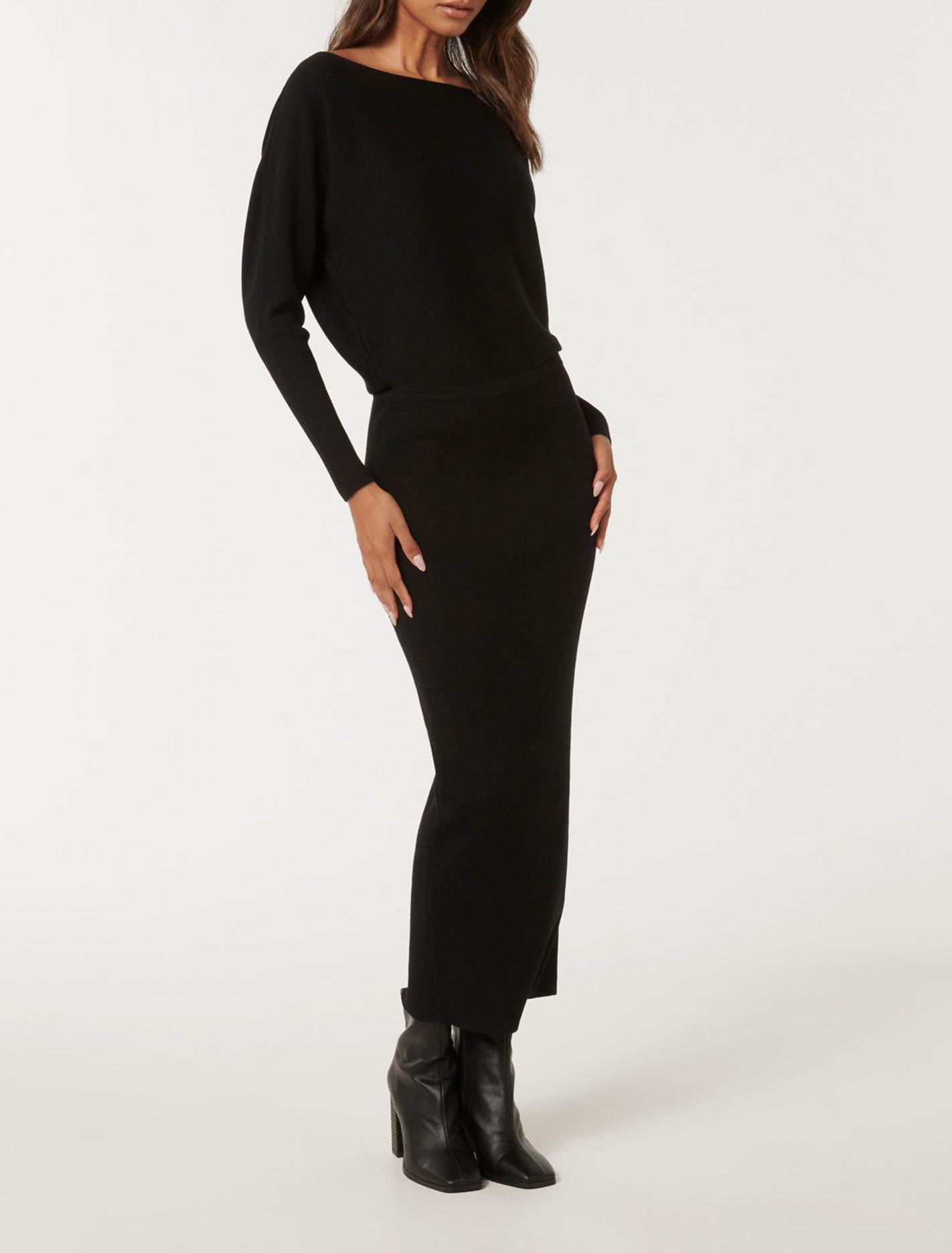 Off-Shoulder Midi Dress