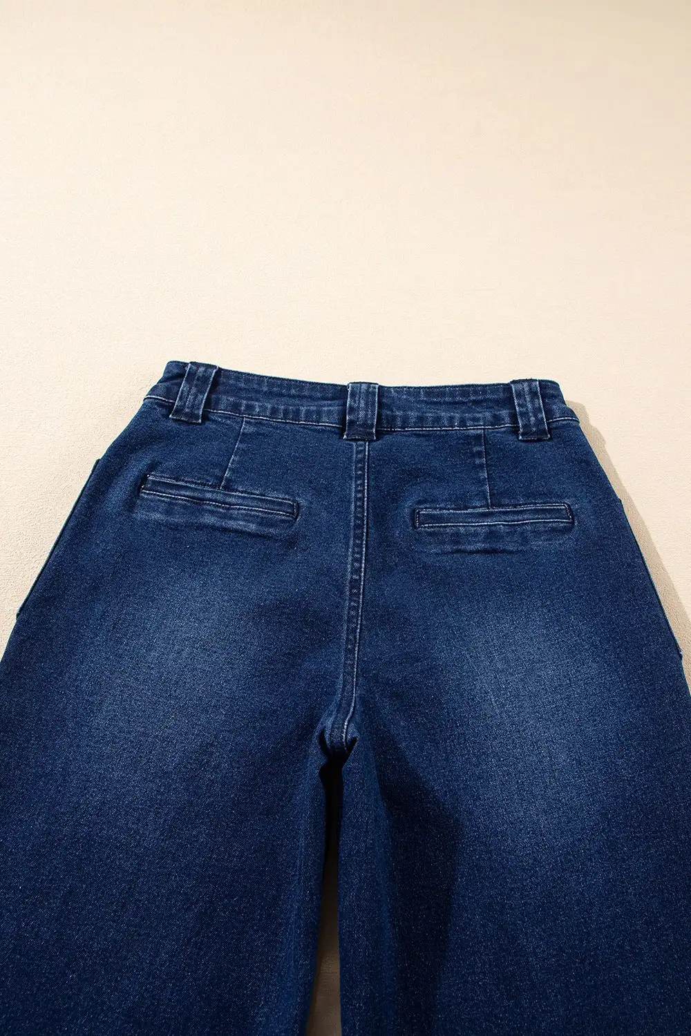 Relaxed Mid Rise Straight Leg Denim Jeans