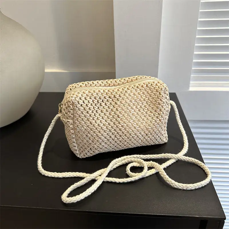 Straw Mini Square Casual Crossbody Bag