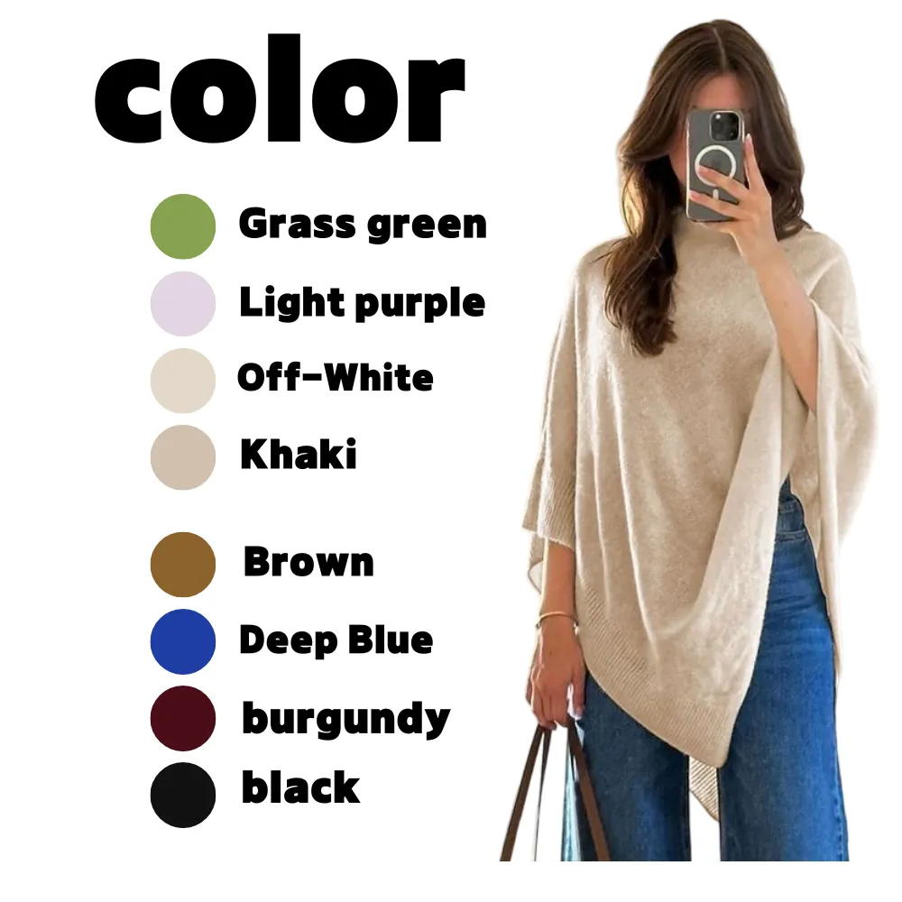 Women's Plain Loose Elegant Fashion Sweater Shawl