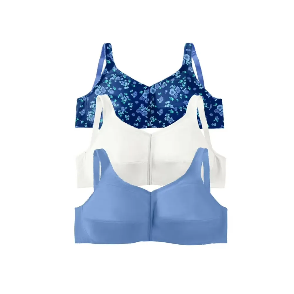 3PC-Seamless Breathable Gathered Thin Jelly Strip Bra Without Steel Ring