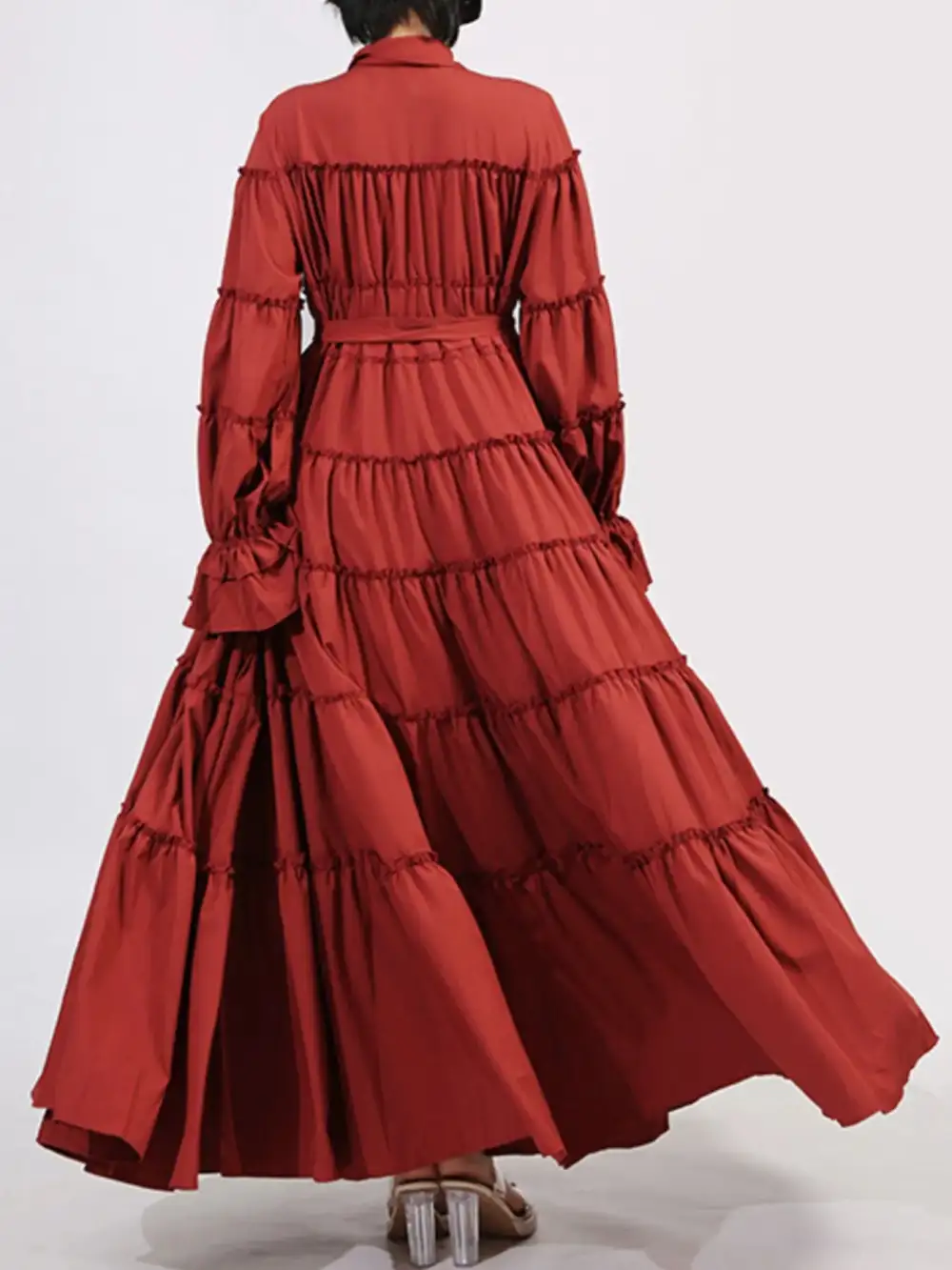 Tie Waist Tiered Maxi Dress