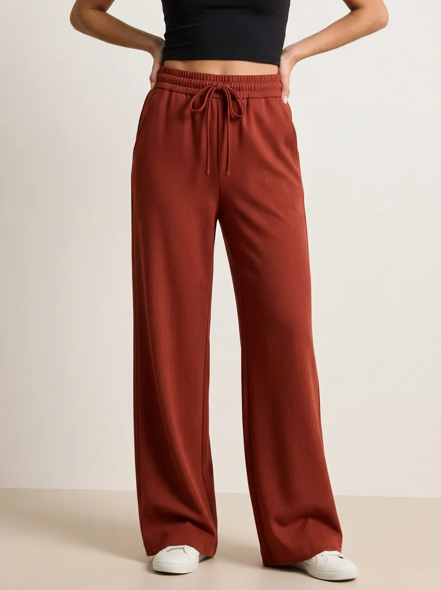 Soft Wide-Leg Solid Women's Wide-Leg Pants
