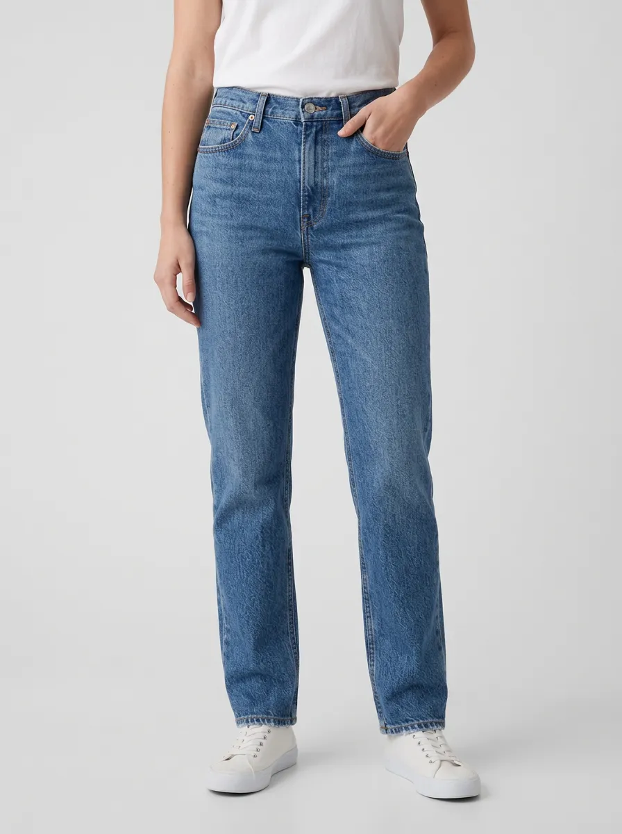 Everyday Jeans with Straight Leg Pocket Detail